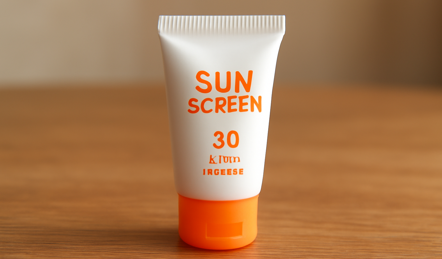 tube de crema solaire miniature sur table
