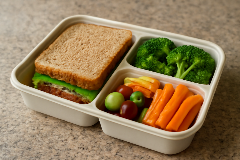 lunchbox prête sur plan de travail