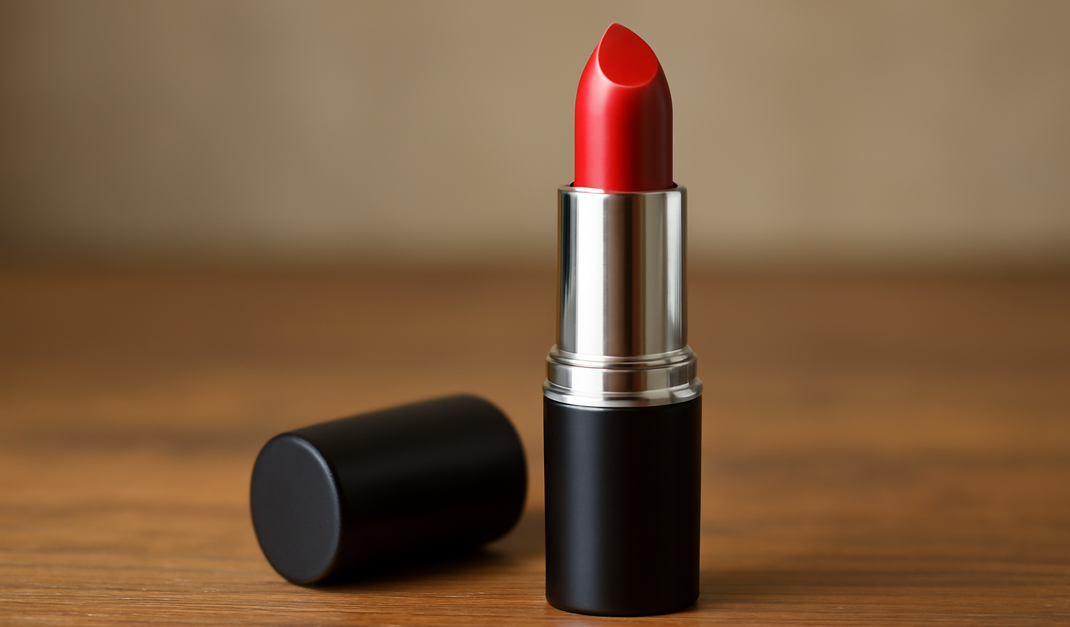 tube de rouge a levres ouvert sur table