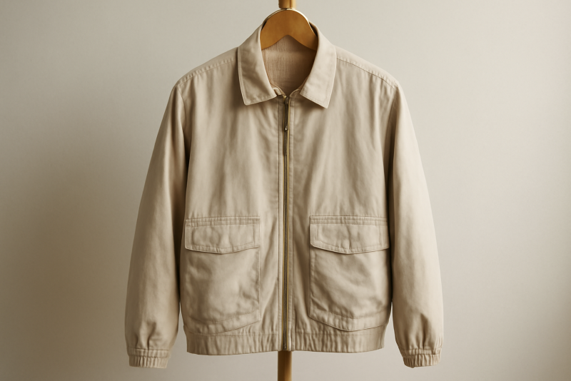 veste legere posee sur un porte-manteau