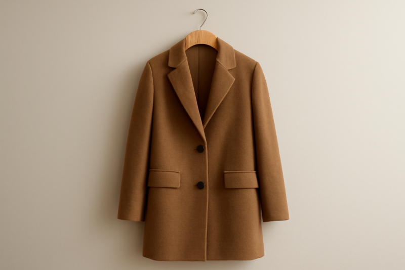 manteau structure pose sur un cintre