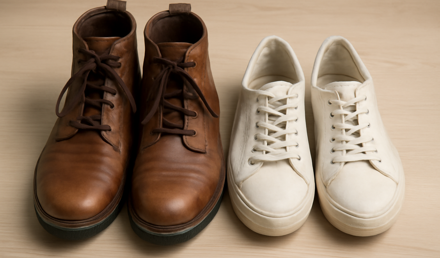deux paires de chaussures posées côte à côte