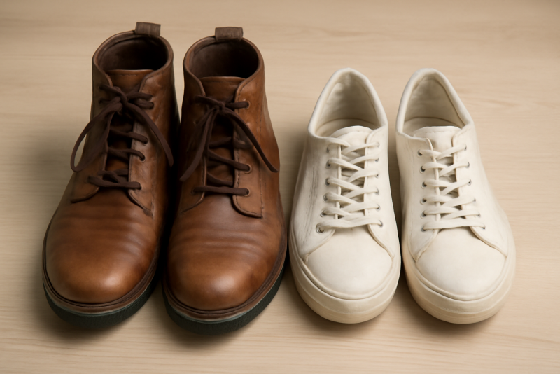 deux paires de chaussures posées côte à côte