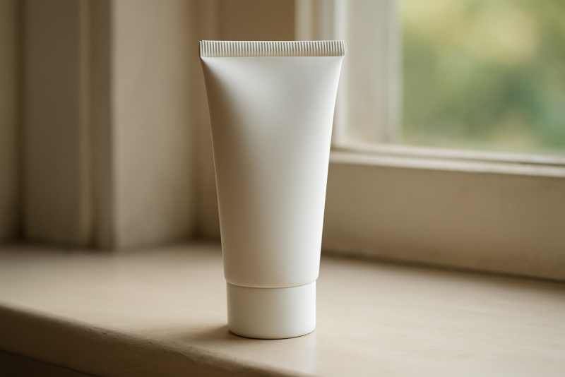 tube de crème posé sur rebord