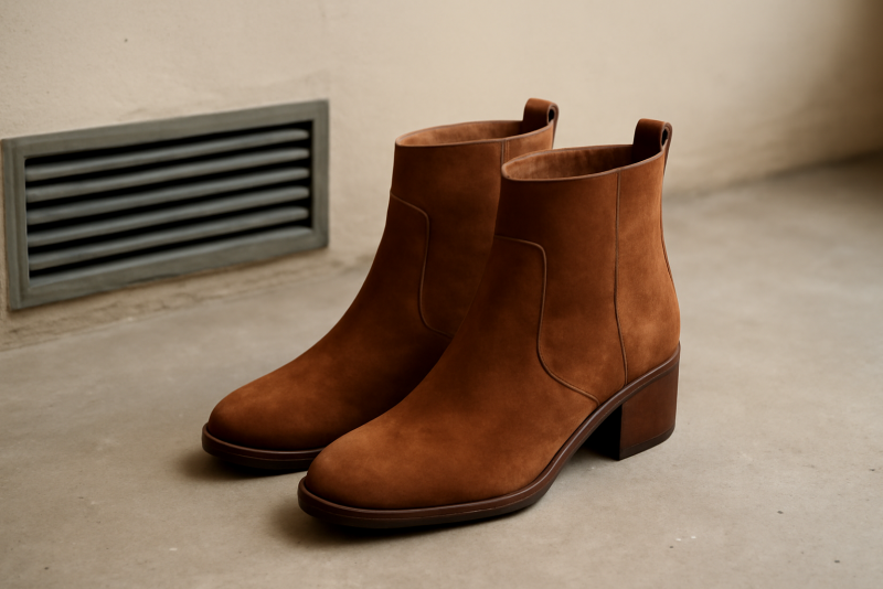 paire de bottines posée près d'aération