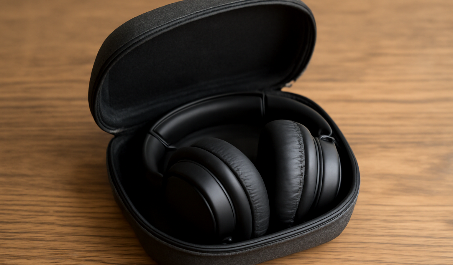 petit sac ouvert avec casque plié