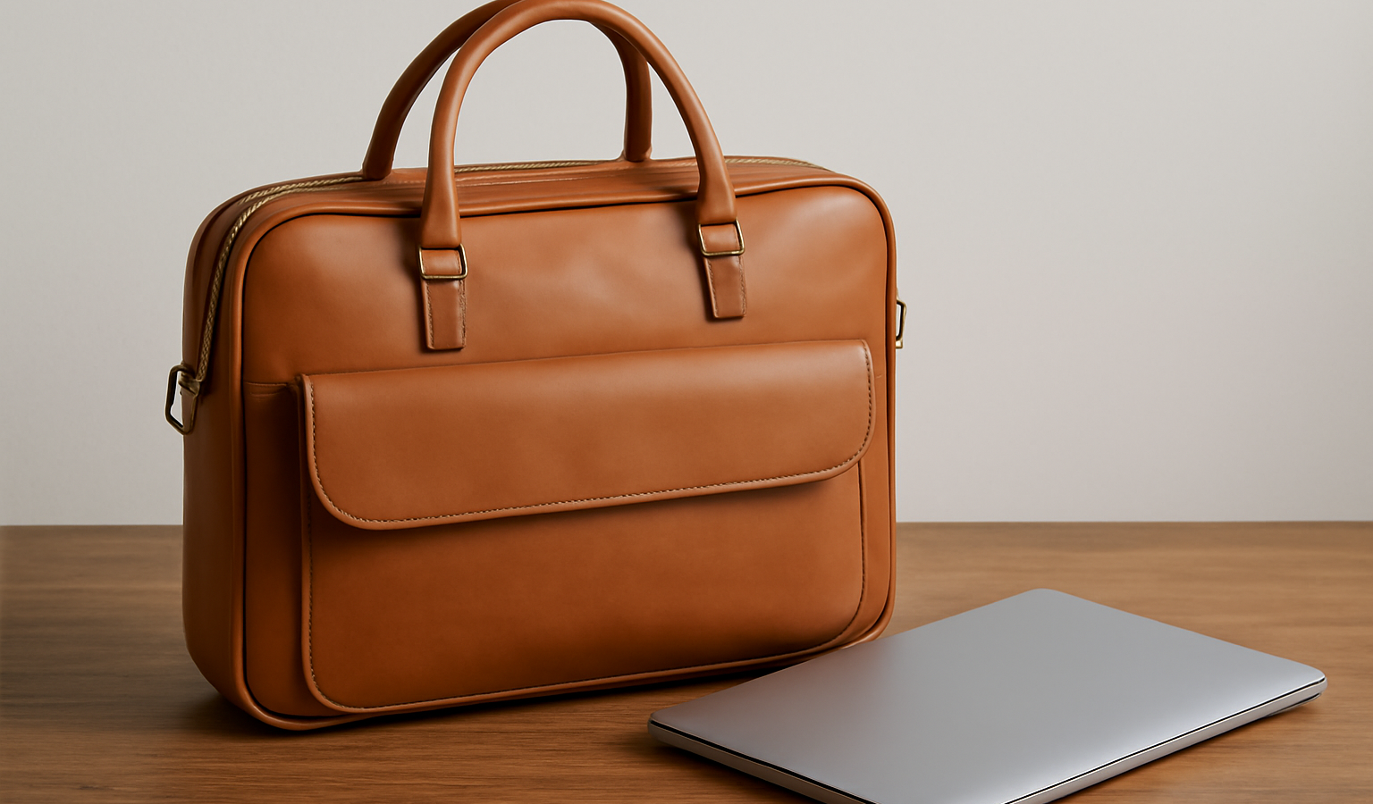 sac semi-structuré posé avec un ordinateur portable