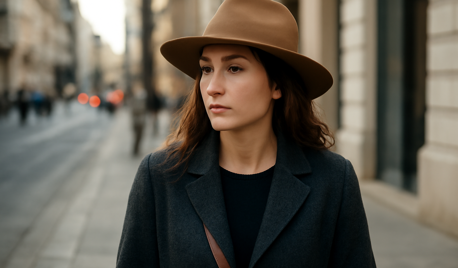 personne portant un chapeau en marchant en ville