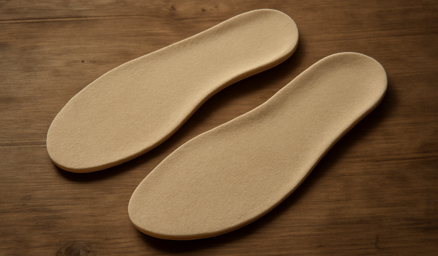 semelles intérieures sorties d'une paire de chaussures