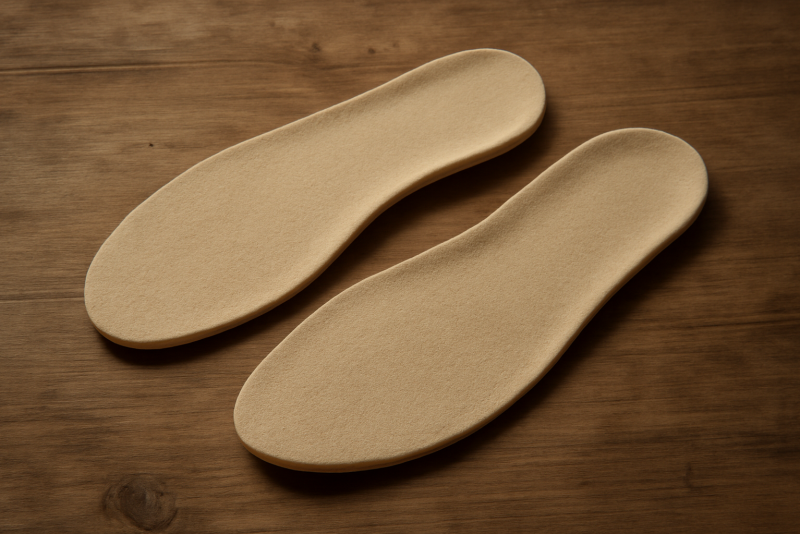 semelles intérieures sorties d'une paire de chaussures