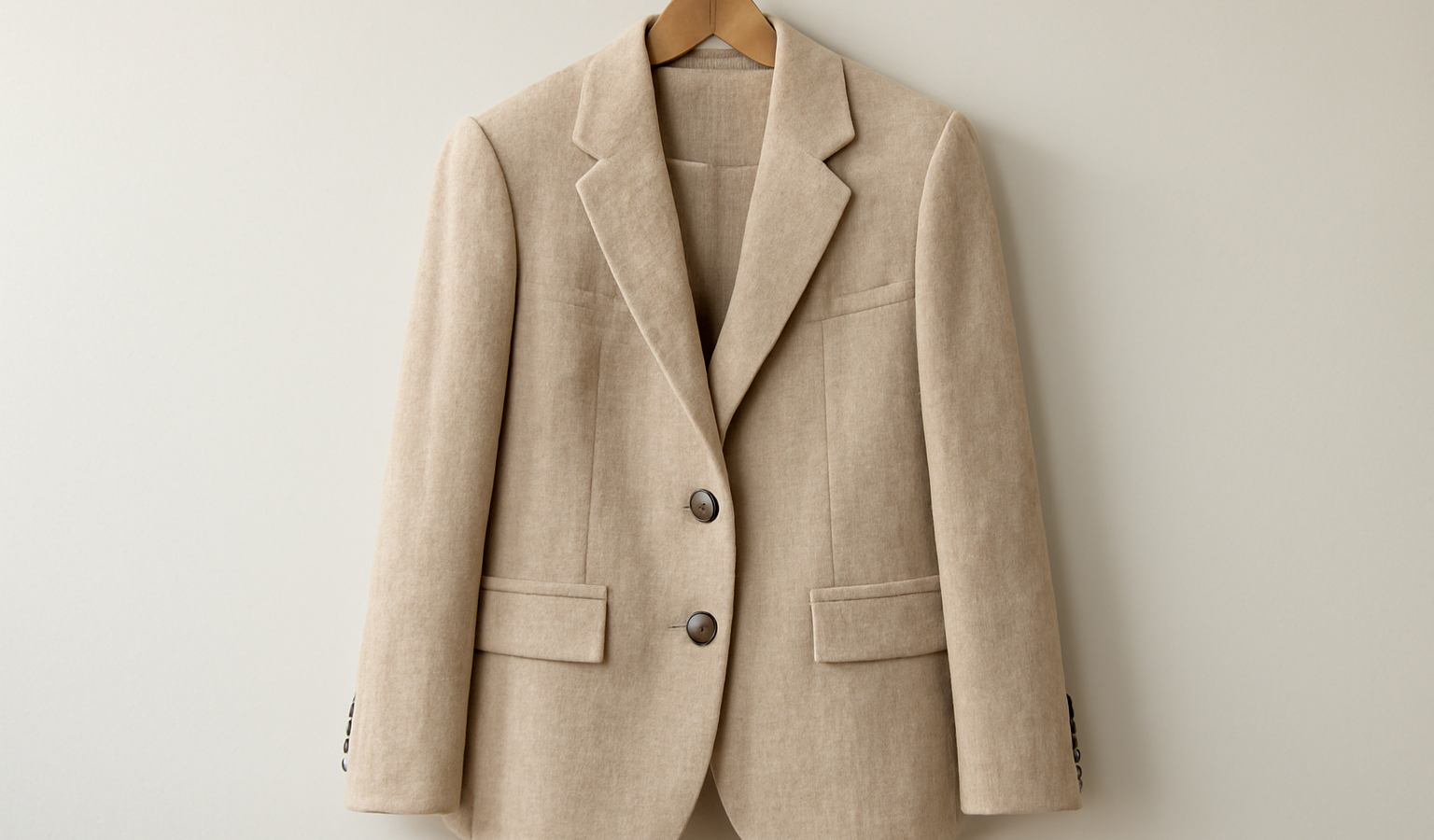 veste structurée posée sur cintre