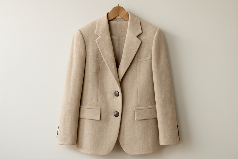 veste structurée posée sur cintre